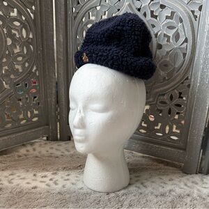 Baby GAP navy teddy bear beanie hat boys 12-18 months Classic Blokecore winter